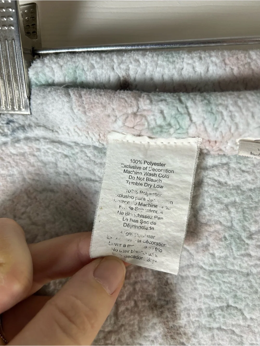 Thro Koala Bear Girl Baby Blanket Gray White Pink Green Branches Flowers